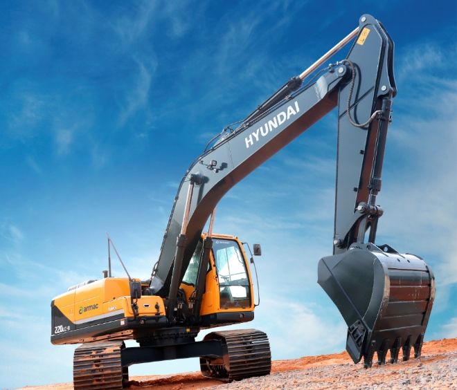 현대중공업그룹 계열사인 현대건설기계가 총 2,500만 불 규모의 굴착기 263대를 수주하는데 성공했다. 사진=현대중공업그룹.