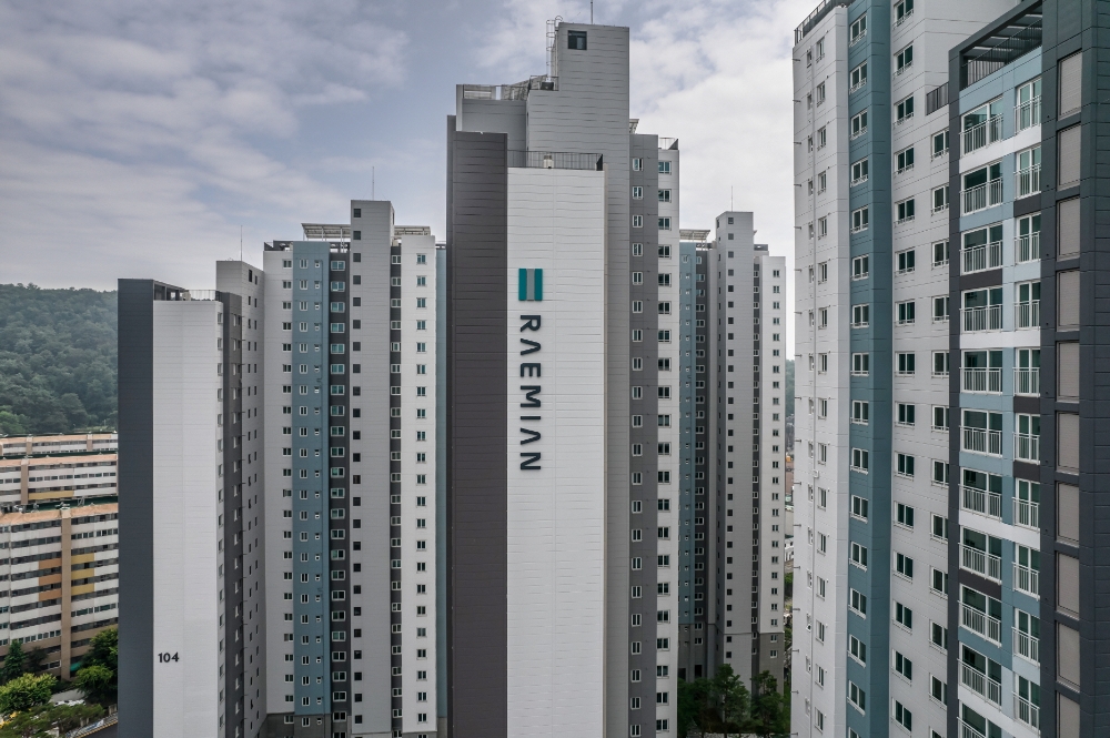 래미안 어반비스타에 적용된 래미안의 리뉴얼 BI / 사진=삼성물산 건설부문