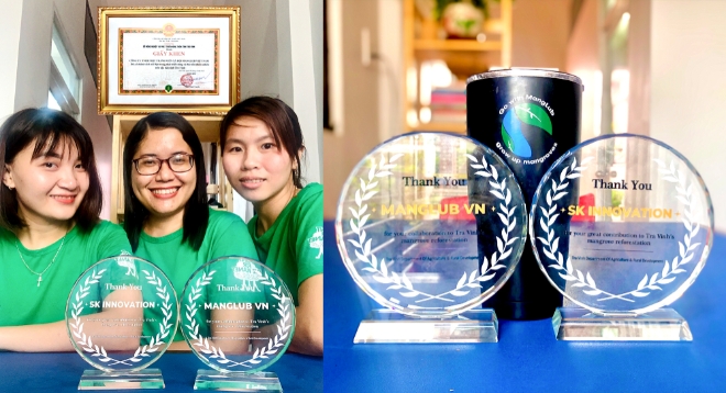 SK이노베이션이 실천적 ESG(환경·사회·지배구조)경영 활동인 맹그로브 숲 복원사업에 대해 베트남 짜빈(Tra Vinh) 성 정부로부터 공로를 인정받았다. 사진=SK이노베이션.