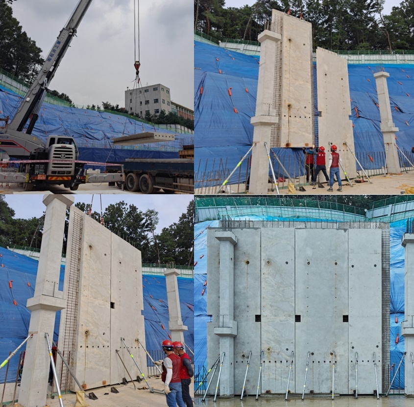 지하외별PC공법 시범적용 현장 / 사진제공=한화건설