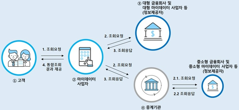 마이데이터와 금융회사 간 정보전송 형식. /자료제공=금융위원회