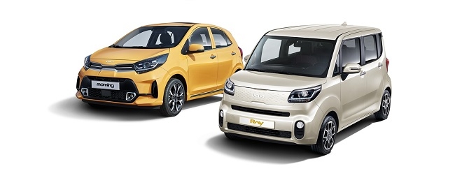 기아 모닝(왼쪽)과 레이.