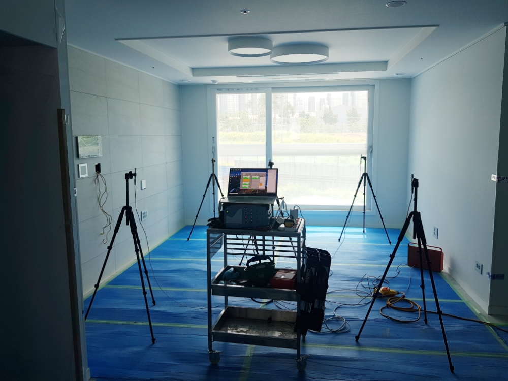 현대건설 층간소음 테스트 현장사진 / 사진제공=현대건설