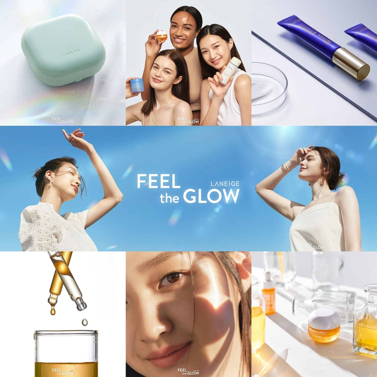 라네즈가 새로운 브랜드 슬로건인 'FEEL the GLOW, LANEIGE'을 공개했다./사진제공=아모레퍼시픽