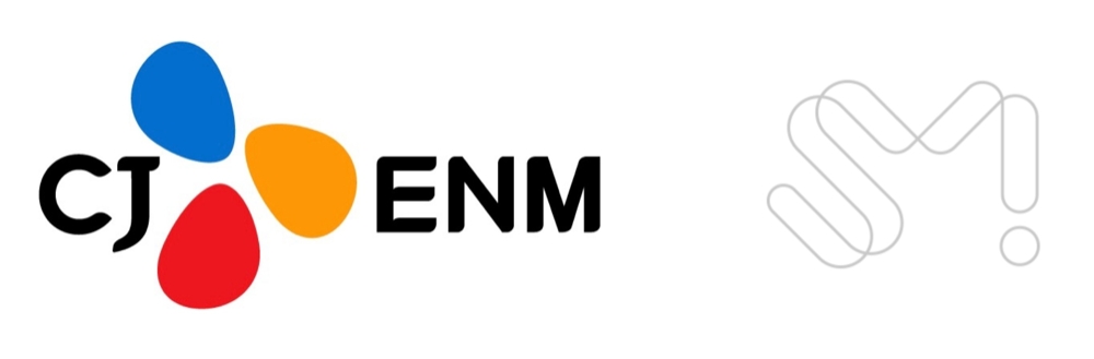 CJ ENM, SM엔터 CI/사진제공=각 사 홈페이지 갈무리