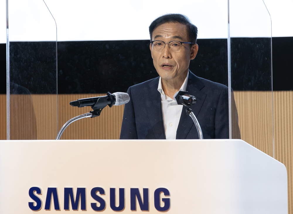 김기남 삼성전자 부회장이 1일 경기도 수원 삼성 디지털시티에서 열린 삼성전자 창립 52주년 기념식에 참석했다. 사진=삼성전자