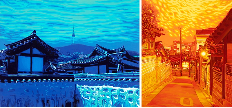 좌) Life21-01, 41× 53cm, Acrylic on Canvas, 2021우) Life21-02, 53×45.5cm, Acrylic on Canvas, 2021