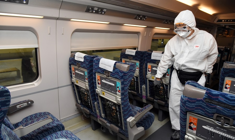 SRT 방역 모습. /사진제공=SR