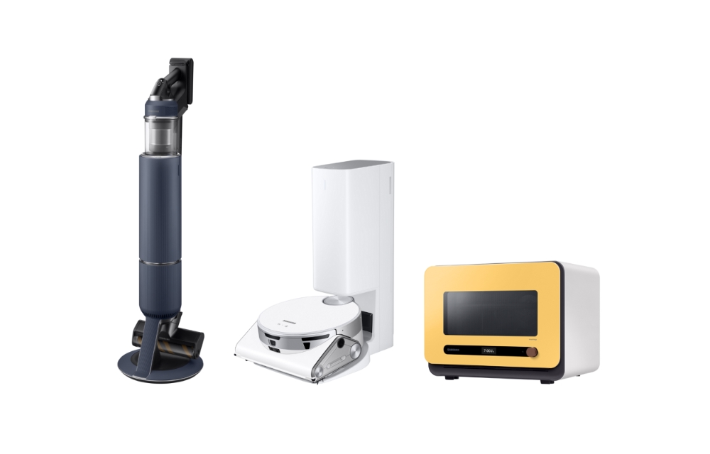 (왼쪽부터)비스포크 제트, 비스포크 제트봇 AI, 비스포크 큐커가 인간공학디자인상을 수상했다. 사진=삼성전자