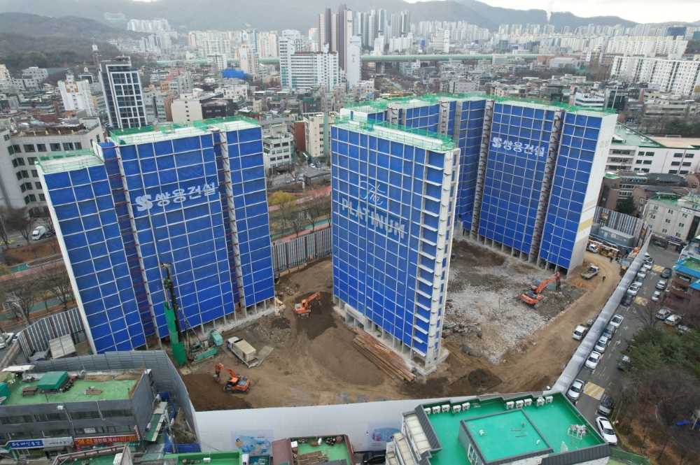 오금아남 아파트 리모델링 시공 현장 / 사진제공=쌍용건설