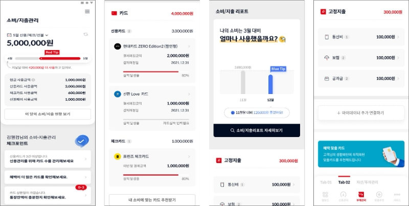 소비 · 지출 관리 서비스 화면. /사진제공=웰컴저축은행