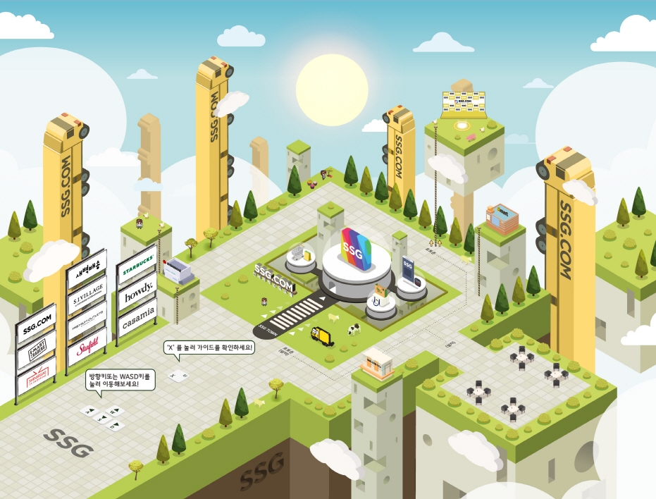 SSG닷컴 메타버스 연수원 ‘쓱타운’./ 사진제공 = SSG닷컴
