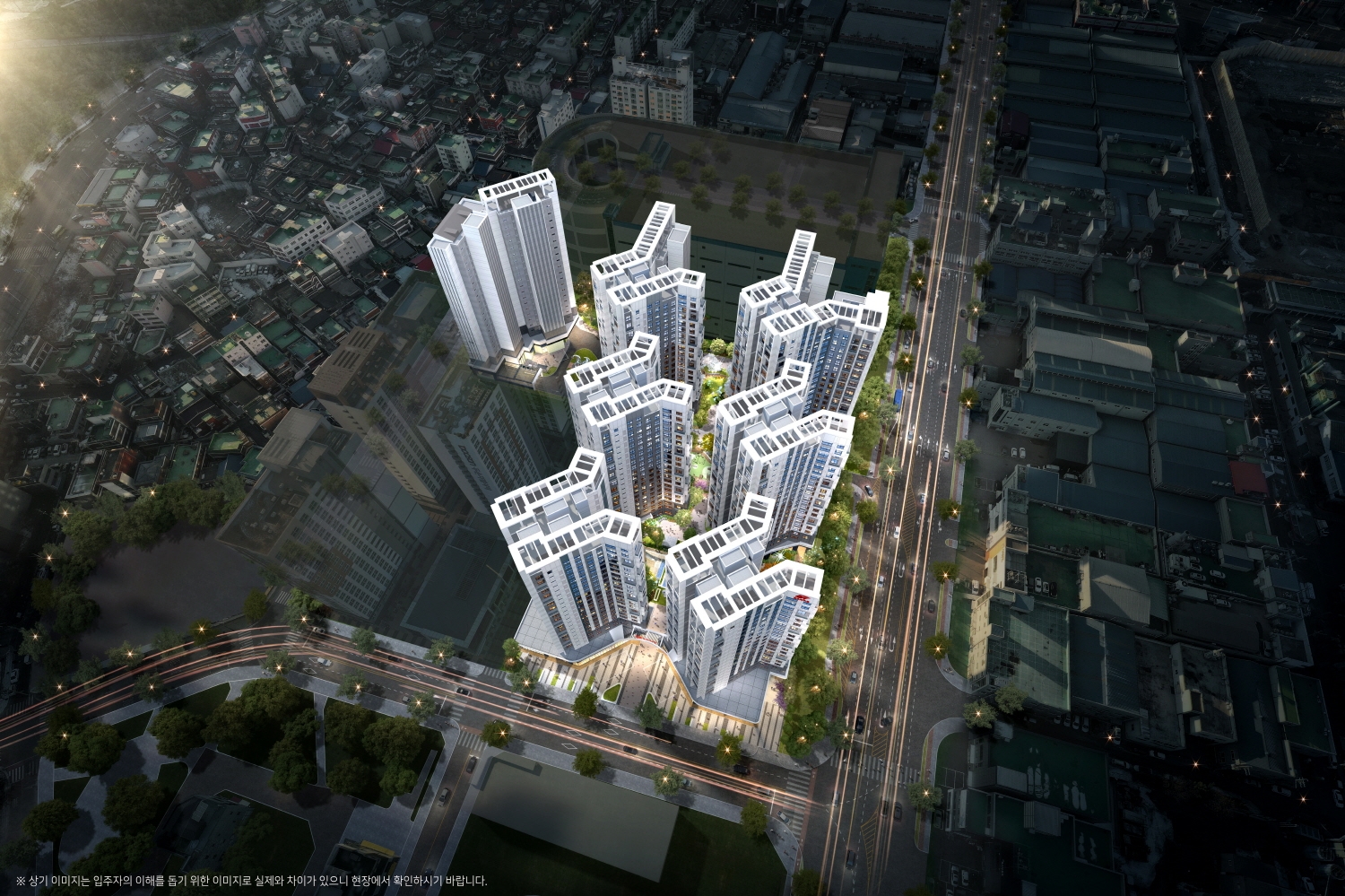 힐스테이트 도화 더테라스 조감도