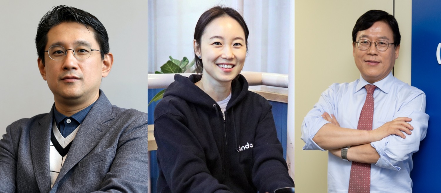 정인영 디셈버앤컴퍼니자산운용 대표와 이혜민 핀다 대표, 이근주 한국간편결제진흥원 원장(기호순). /사진제공=각사