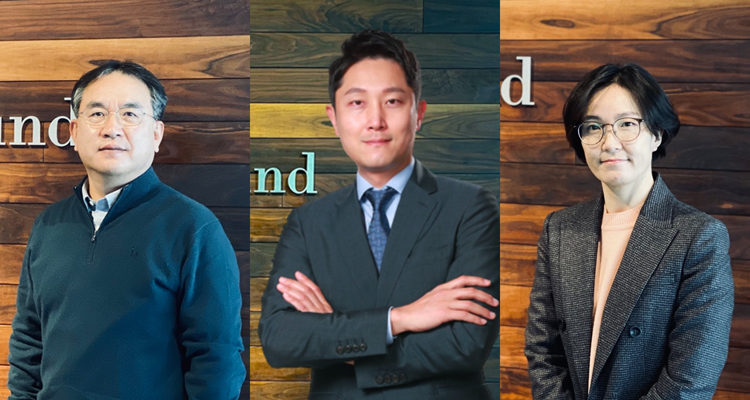 이상철 금융플랫폼운영실장과 한명윤 구조화금융실장, 장정화 법무실장(왼쪽부터). /사진제공=어니스트펀드