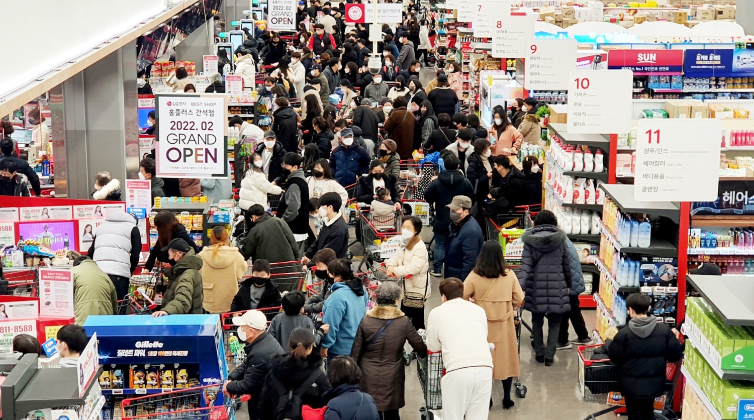 홈플러스 메가 푸드 마켓 간석점 주말 모습./ 사진제공 = 홈플러스