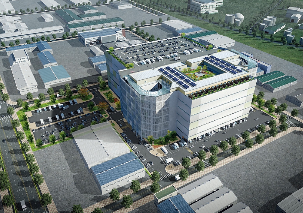 코람코에너지리츠가 매입 예정인 남청라 스마트로지스틱스 물류센터 조감도