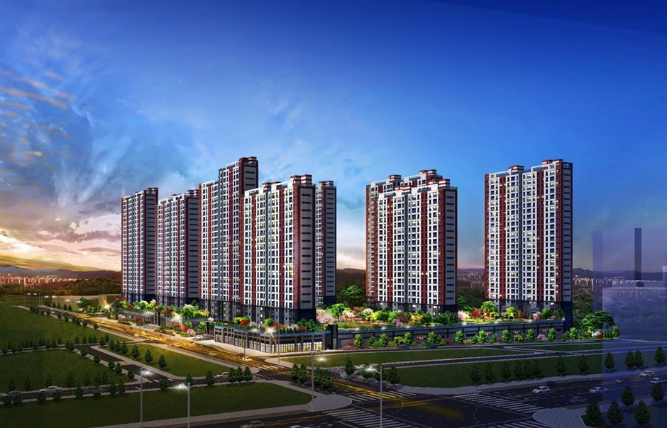 ‘화성비봉 예미지 센트럴에듀’ 투시도. / 사진제공=금성백조건설