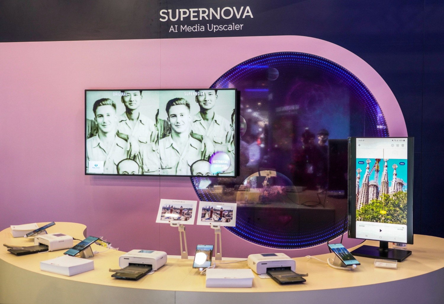 SKT가 글로벌 보안솔루션 업체 베리매트릭스와 업무협약을 맺고 SKT의 AI기반 미디어품질 개선 솔루션 ‘슈퍼노바’를 활용한 리마스터링 콘텐츠 사업에 협력키로 했다고 밝혔다. 사진=SKT