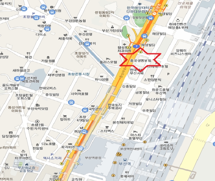 이전 사무실 위치도. / 자료제공=HUG