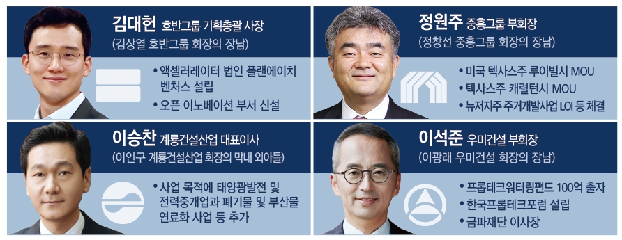 호반·중흥·계룡·우미건설 2세 경영 ‘두각’