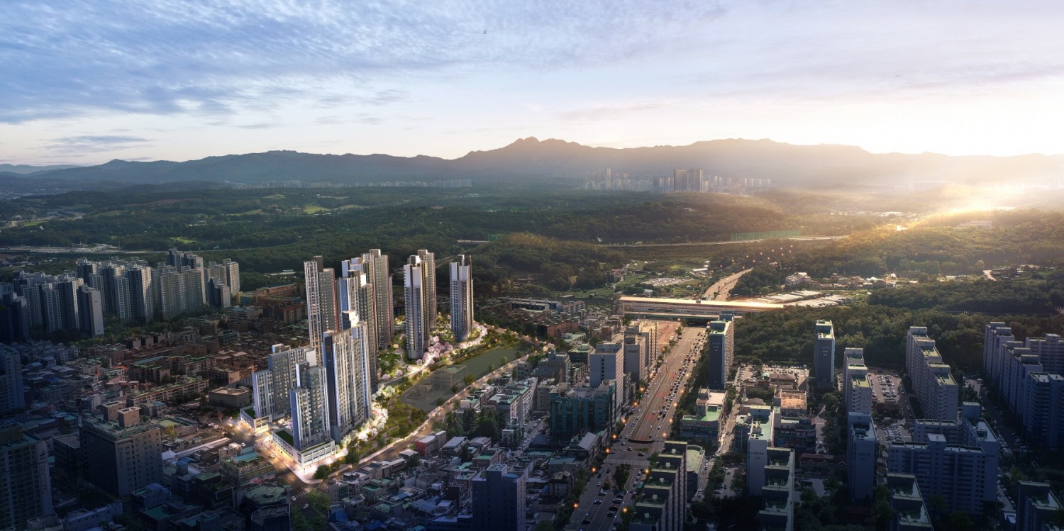 원당역 롯데캐슬 스카이엘 단지투시도