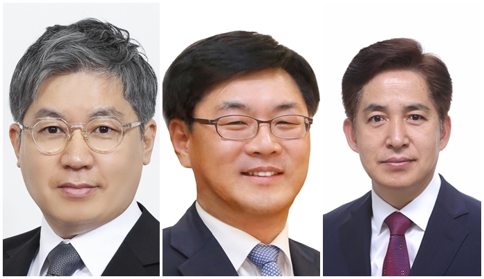 왼쪽부터 최익훈 부사장, 김회언 경영기획본부장, 정익희 CSO / 사진제공=HDC현대산업개발
