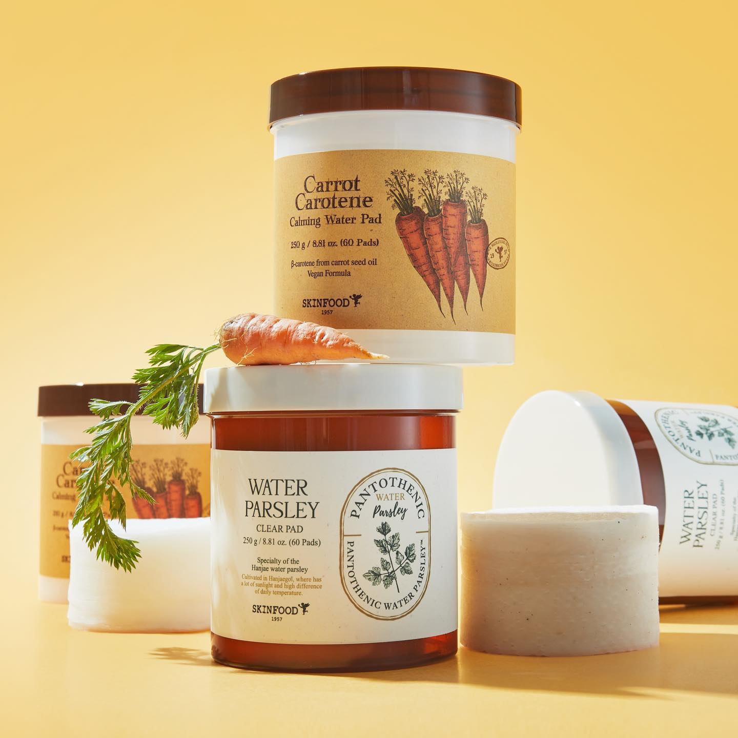 스킨푸드가 당근패드 등 신제품에 힘입어 9년 만에 흑자 전환했다. 사진은 신제품 스킨푸드 당근패드 모습./사진제공=스킨푸드 홈페이지