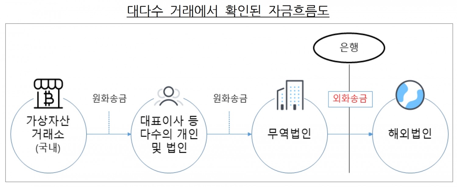 대다수 거래에서 확인된 자금흐름도. /자료제공=금융감독원