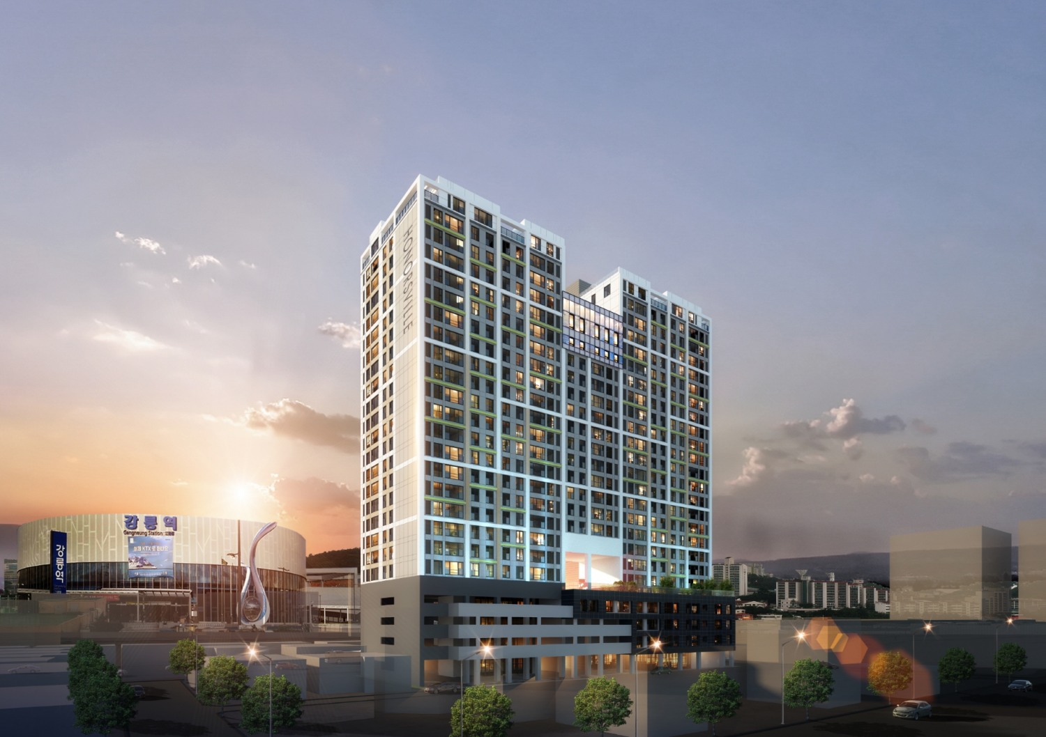 강릉KTX역 경남아너스빌 투시도./사진제공=SM동아건설산업