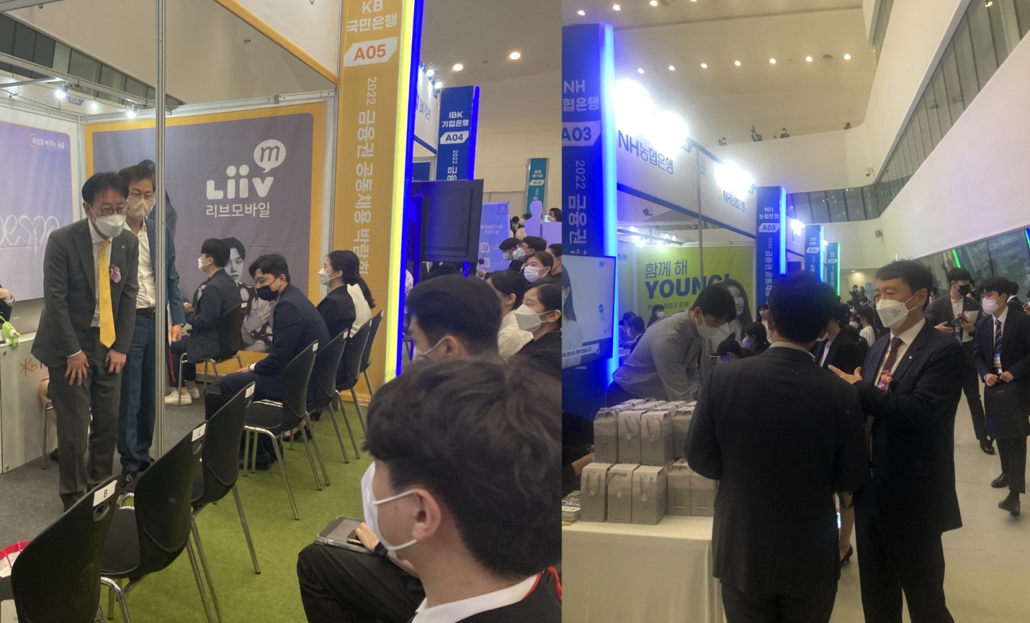 ▲이재근 KB국민은행장(왼쪽), 권준학 NH농협은행장(오른쪽)