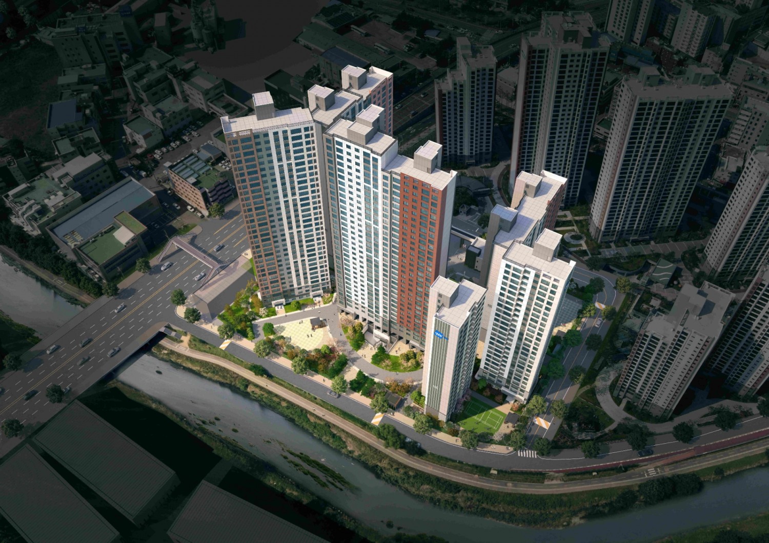 평촌 두산위브 더 프라임 조감도. /사진제공=두산건설