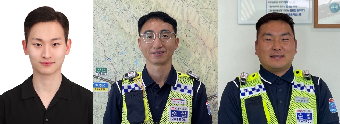 (왼쪽부터) 표세준(26)씨, 안창영(42), 문희진(37)씨가 'LG 의인상'을 받았다. 사진=LG