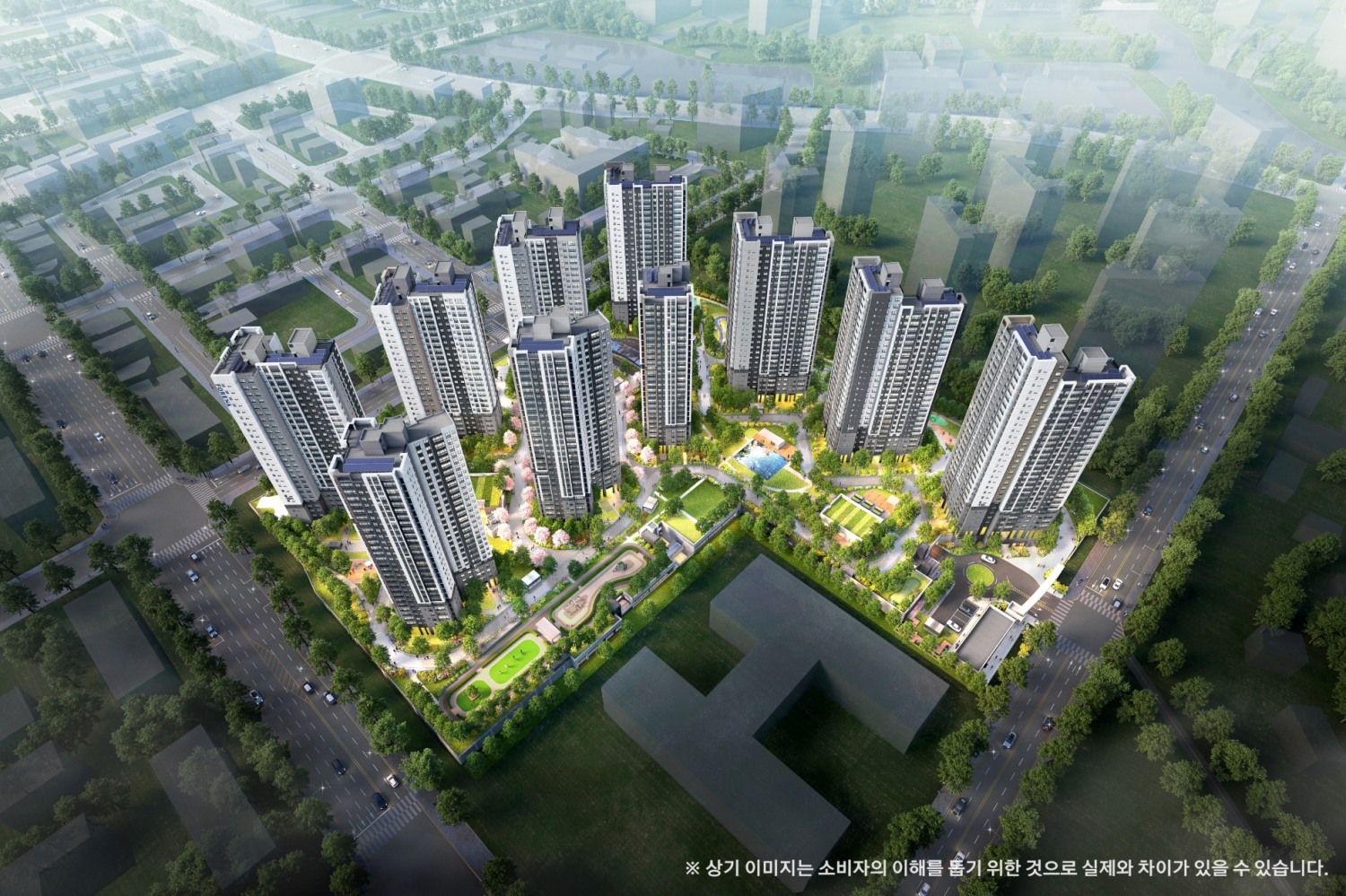 포레나 평택화양 단지조감도 / 사진제공=한화건설