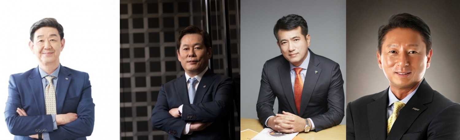 임진구 SBI저축은행 각자대표와 정진문 SBI저축은행 각자대표, 정길호 OK저축은행 대표, 장매튜 페퍼저축은행 대표(왼쪽부터). /사진제공=각사