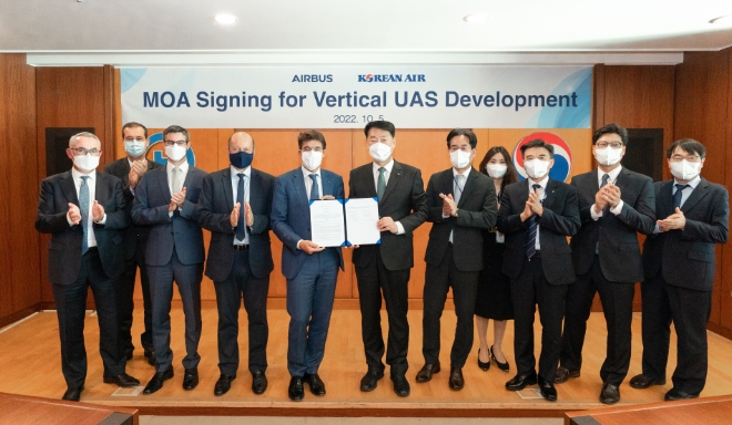 대한항공(회장 조원태)이 우리 군의 무인헬기를 국내기술로 개발하기 위해 에어버스 헬리콥터스와 기술협력 추진에 나선다. 사진=대한항공.