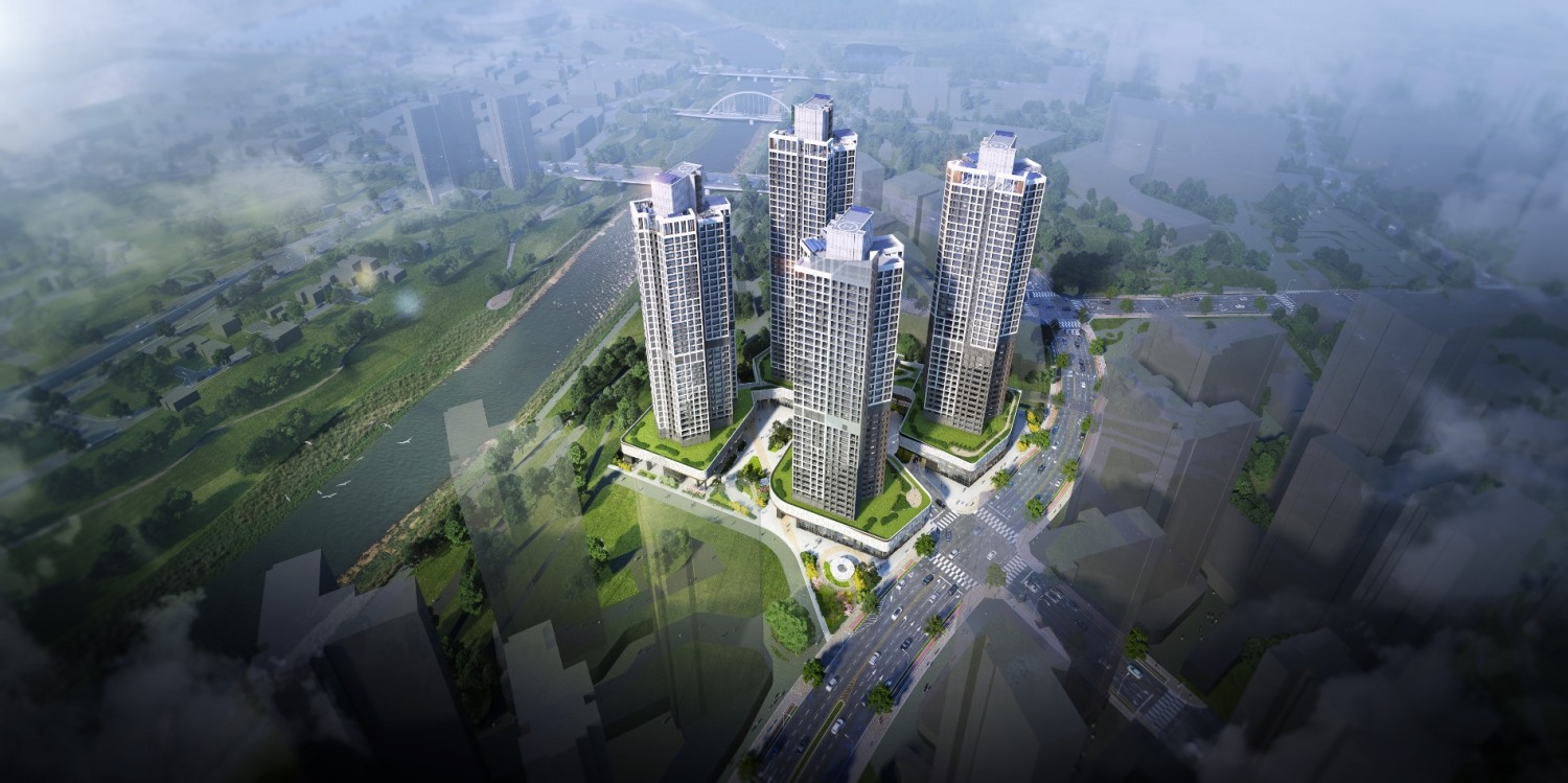 진주혁신도시 푸르지오 퍼스트시티 단지조감도 / 사진제공=대우건설