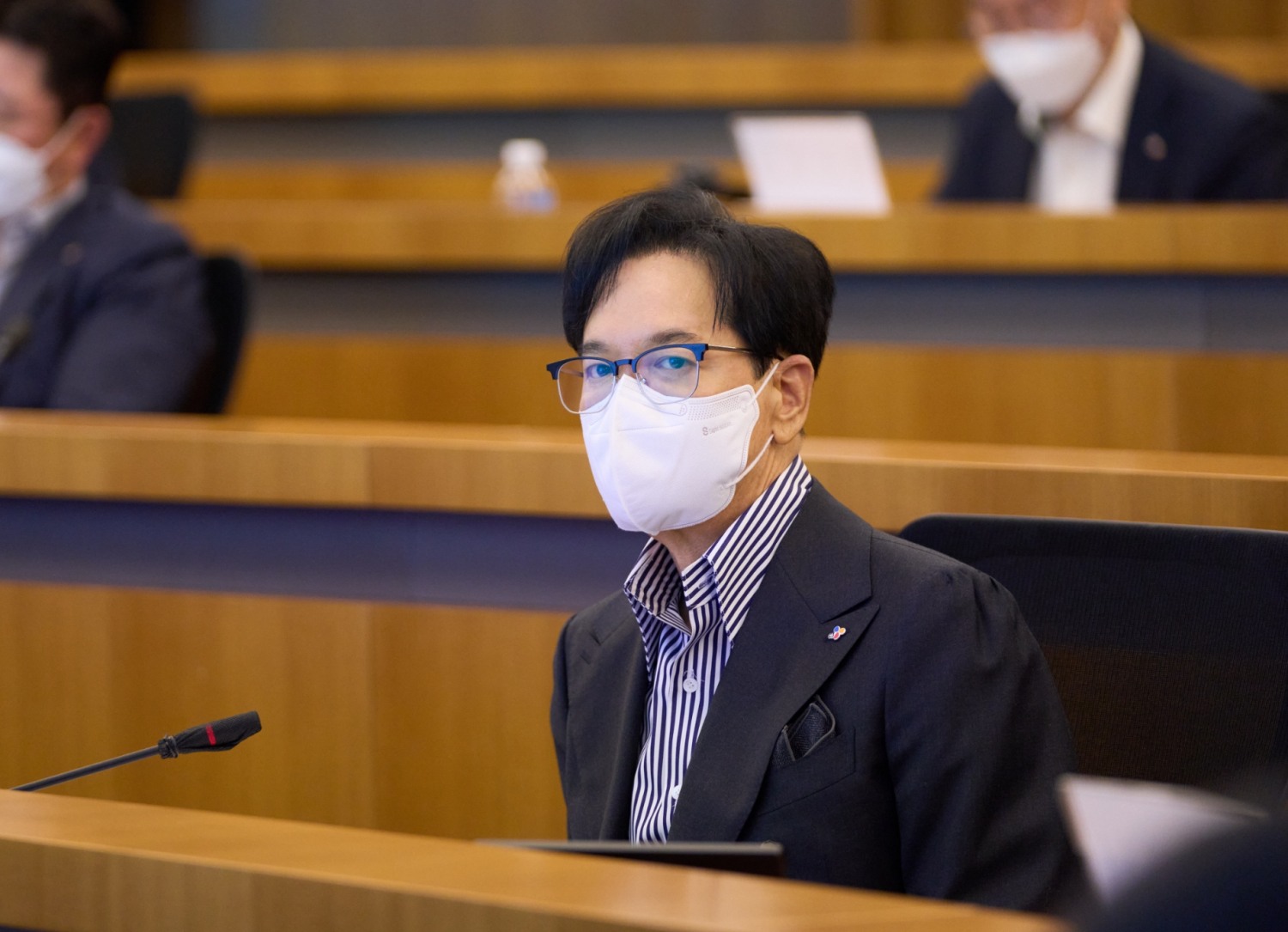 이재현 CJ그룹 회장이 27일 CJ인재원에서 열린 'CEO미팅'에 참석, 그룹 경영진들과 함께 2023~2025 중기전략 수립 방향성을 논의하고 있다./사진제공=CJ그룹