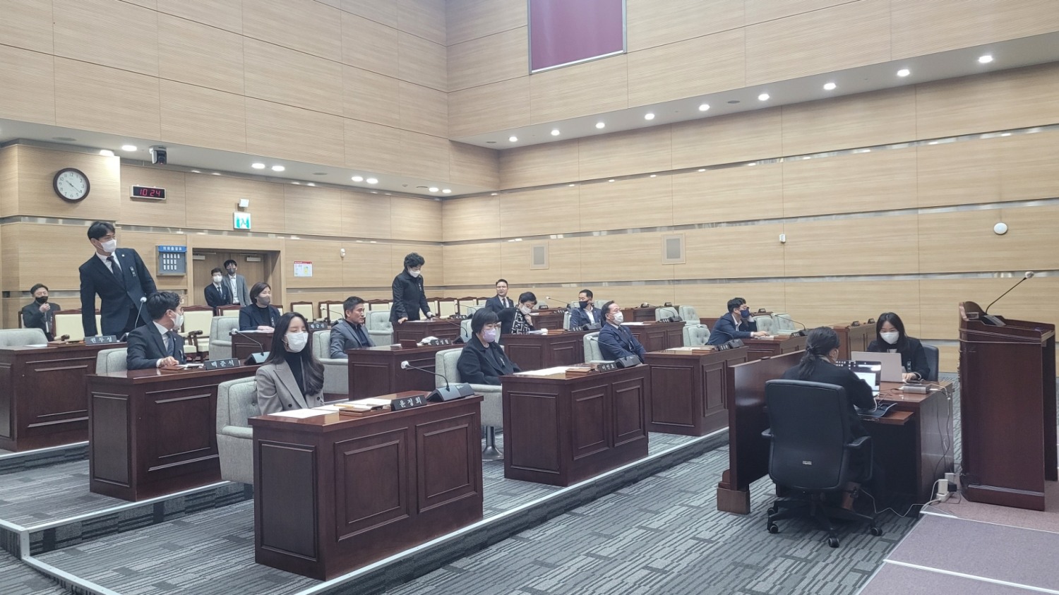 용산구의회 특별조사위원회 부결 과정에서 고성이 오갔다./사진=주현태 기자