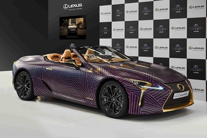 렉서스 LC 500 컨버터블 블랙팬서 와칸다 포에버 스페셜 랩핑카. 제공=렉서스코리아.