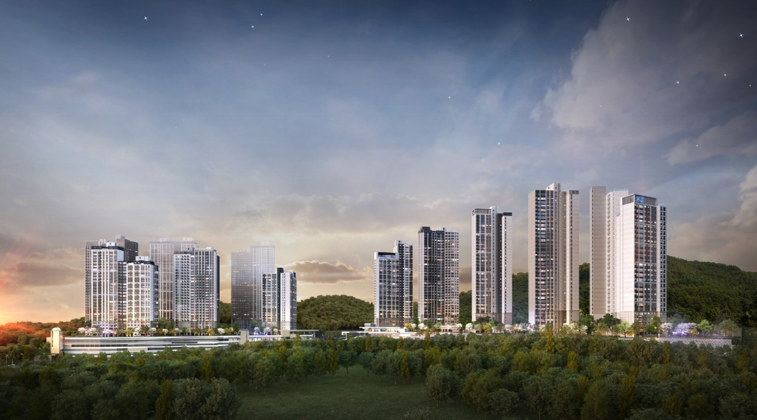 GS건설, 아산자이 그랜드파크 투시도./사진제공=GS건설