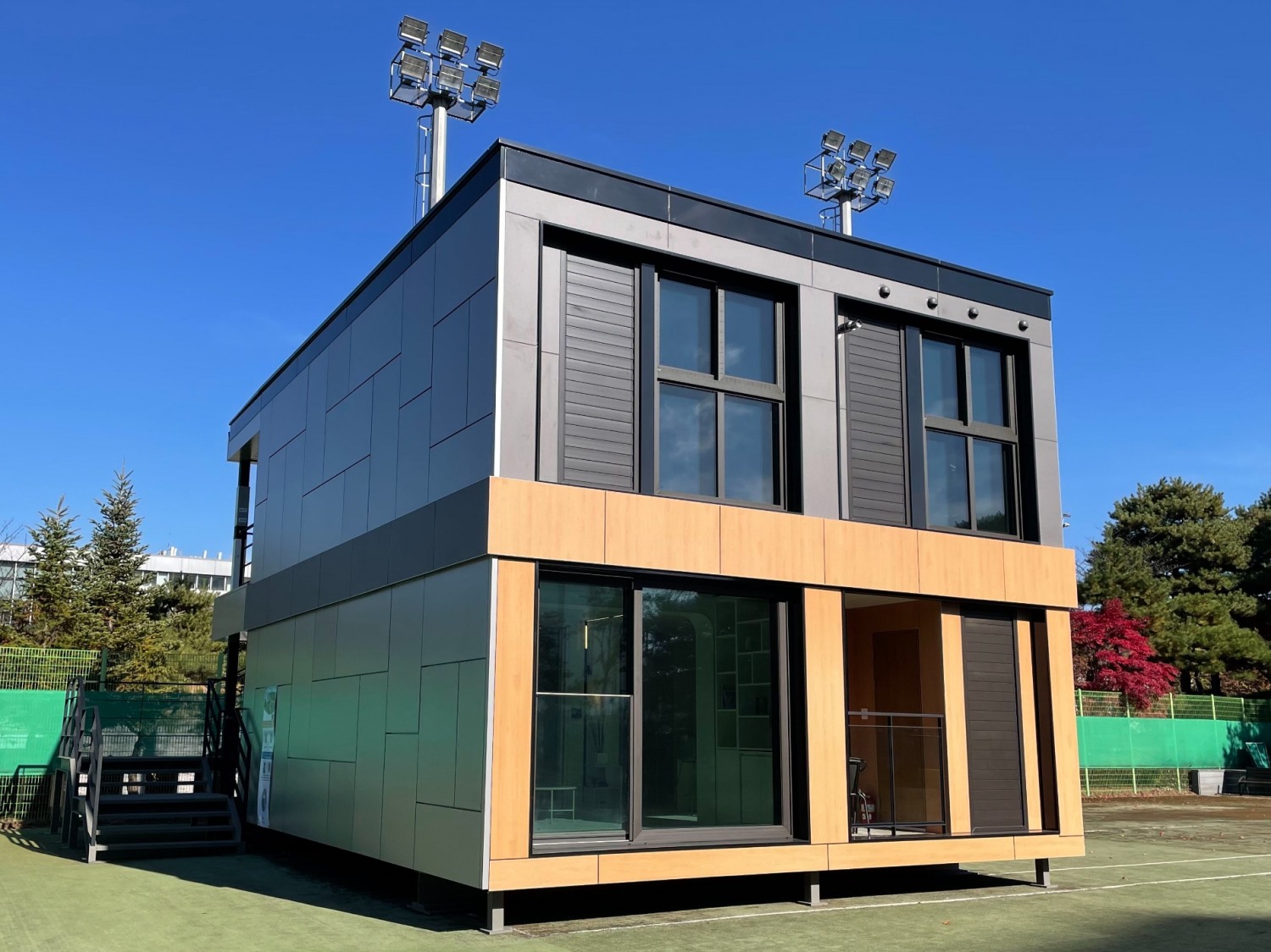 GS건설이 용인기술연구소에 설치한 스틸모듈러주택./사진제공=GS건설