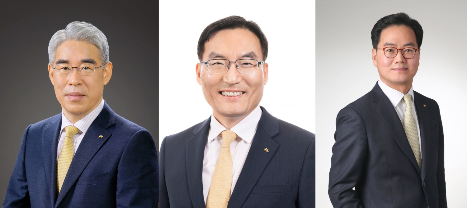 (왼쪽부터)김기환 KB손해보험 대표이사, 이현승 KB자산운용 대표이사, 황수남 KB캐피탈 대표이사./사진=KB금융지주