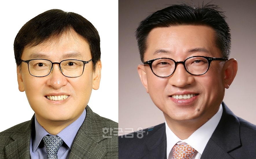 곽봉석 DB금융투자 신임 대표이사 사장(왼쪽)과 금융그룹장에 선임된 고원종 현 DB금융투자 대표이자 DB그룹(회장 김남호) 부회장./사진=DB그룹