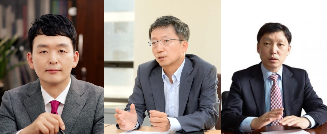 최성욱 JT친애저축은행 대표이사(왼쪽)와 임경호 키움저축은행 대표이사(가운데), 허흥범 키움예스저축은행 대표이사(오른쪽). /사진제공=각사
