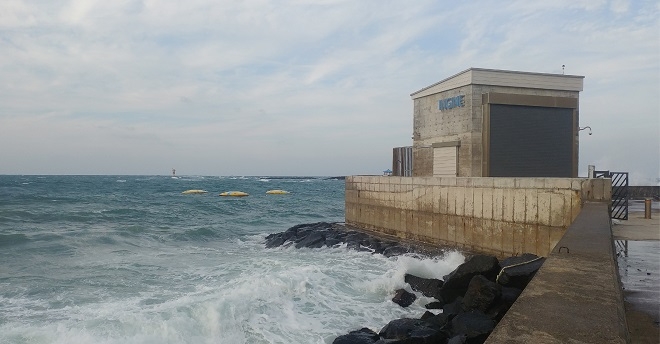 인진 제주 파력발전 플랜트 전경. 제공=SK이노.