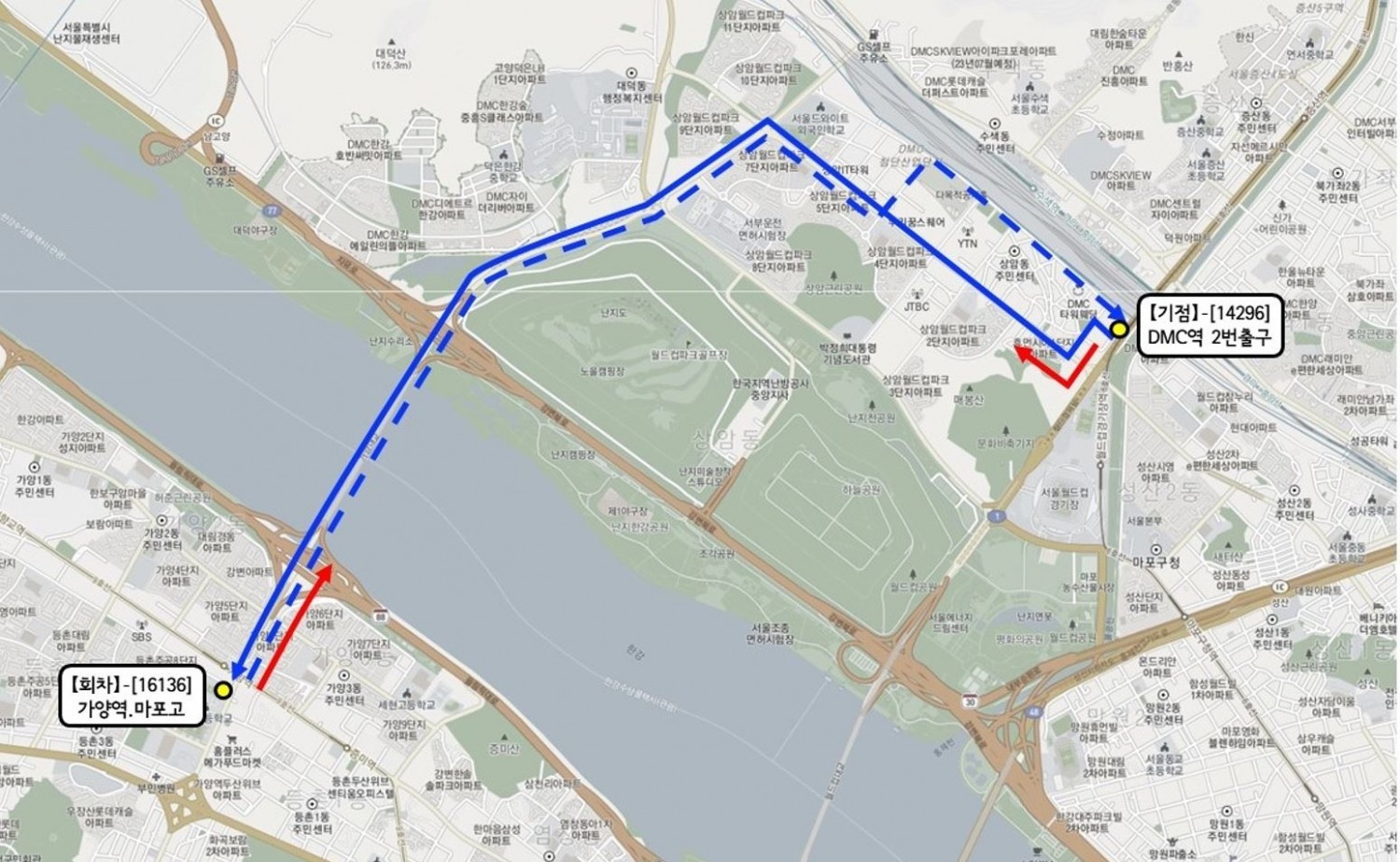 8762번 버스 노선도./사진제공=마포구