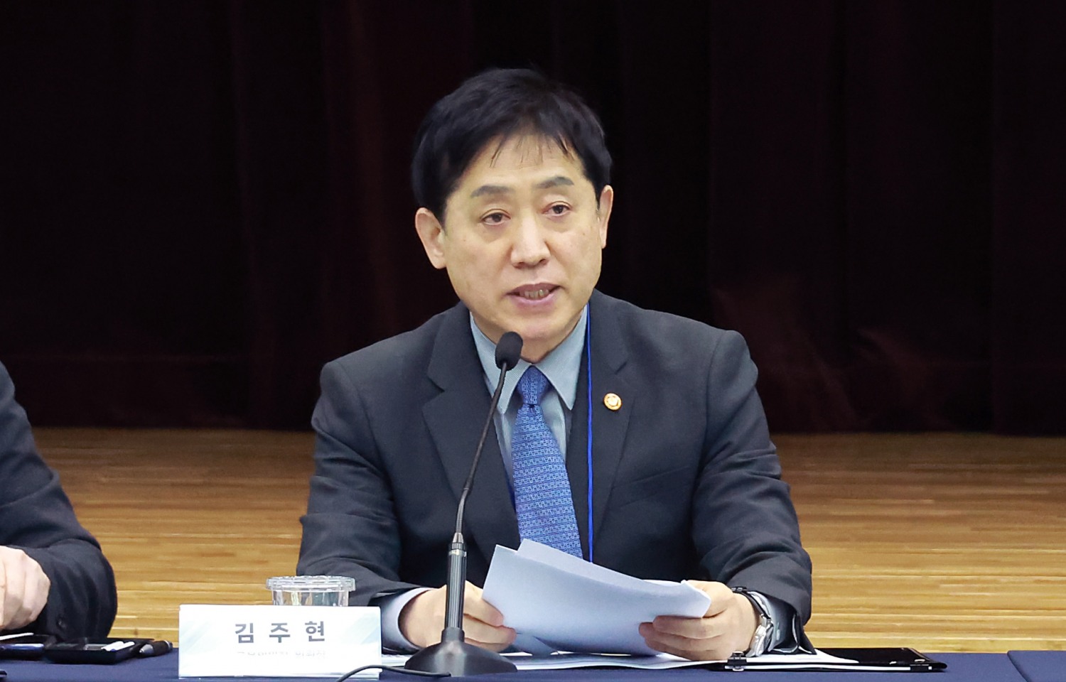 김주현 금융위원장이 14일 서울 중구 예금보험공사 대강당에서 열린 '2023년 금융발전심의회 전체 회의'에서 발언하고 있다./사진=금융위원회