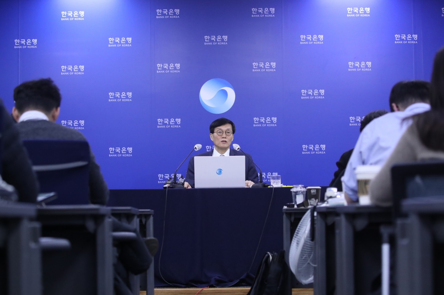 이창용 한국은행 총재가 23일 서울 중구 한국은행에서 열린 통화정책방향(2023년 2월) 기자간담회에서 발언하고 있다. / 사진제공= 한국은행(2023.02.23)