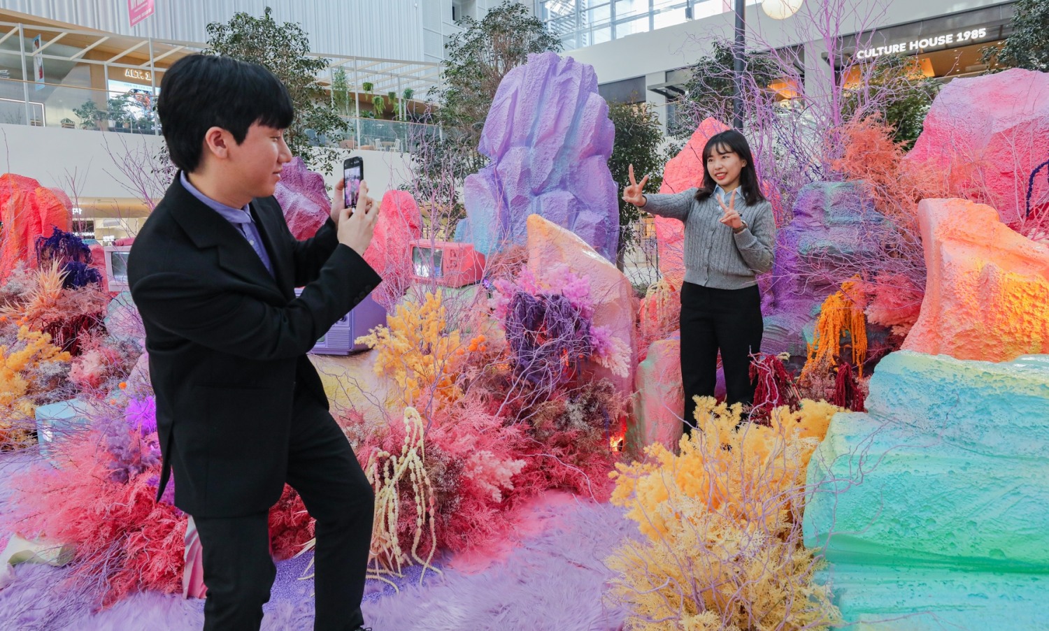 더현대서울에 열린 에스파 팝업스토어. /사진제공=현대백화점